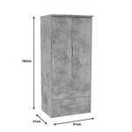 Φοιτητικό Πακέτο Επίπλων Υπνοδωματίου Olympus b Pakoworld σετ 5τεμ σε Antique Ανθρακί Απόχρωση