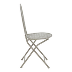 Τραπεζαρία Abriel Pakoworld σετ 3τεμ Μέταλλο σε Αντικέ Γκρι Απόχρωση