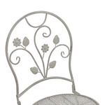 Τραπεζαρία Abriel Pakoworld σετ 3τεμ Μέταλλο σε Αντικέ Γκρι Απόχρωση