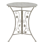 Τραπεζαρία Abriel Pakoworld σετ 3τεμ Μέταλλο σε Αντικέ Γκρι Απόχρωση