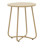 Τραπέζι Bramwell Pakoworld Μέταλλο Μπεζ Φ40x50εκ