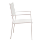 Τραπεζαρία Kliton-Moly σετ 5τεμ Pakoworld Αλουμίνιο σε Λευκή Απόχρωση 150x80x74εκ