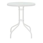 Τραπεζαρία Valor-Confidence b σετ 3τεμ Pakoworld Μέταλλο σε Λευκή Απόχρωση Φ60x70εκ