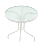 Τραπεζαρία Valor-Confidence b σετ 3τεμ Pakoworld Μέταλλο σε Λευκή Απόχρωση Φ60x70εκ