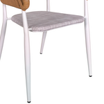 Τραπεζαρία Nares-Raven a σετ 5τεμ Pakoworld Λευκό Αλουμίνιο και Plywood σε Φυσική Απόχρωση 140x80x72.5εκ