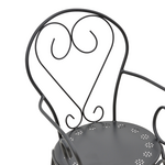 Πολυθρόνα Monasty Pakoworld Στοιβαζόμενη Μαύρο Μέταλλο 49x55x90εκ