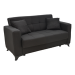 Σετ Σαλονιού 2τεμ Modesto Pakoworld Ύφασμα σε Μαύρη Απόχρωση