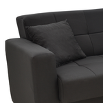 Σετ Σαλονιού 2τεμ Modesto Pakoworld Ύφασμα σε Μαύρη Απόχρωση