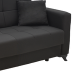 Σετ Σαλονιού 2τεμ Modesto Pakoworld Ύφασμα σε Μαύρη Απόχρωση