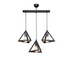 Φωτιστικό Οροφής Τρίφωτο Lich Pakoworld pp σε Μαύρη Απόχρωση 60x24x75εκ