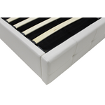 Κρεβάτι roi Pakoworld Διπλό 160x200 pu Λευκό ματ + Αποθηκευτικό Χώρο