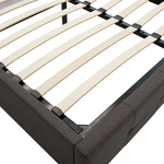 Κρεβάτι roi Pakoworld Διπλό 160x200 Ύφασμα Ανθρακί + Αποθηκευτικό Χώρο