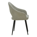 Πολυθρόνα Macie Pakoworld Ύφασμα Antique Γκρι-Μαύρο 58x50x85εκ