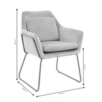 Πολυθρόνα Mira Pakoworld Βελούδο Ανθρακί-Μαύρο 65x69x86εκ