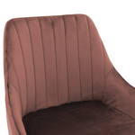 Σκαμπό bar Patrin Pakoworld Μεταλλικό Μαύρο-Βελούδο Σάπιο Μήλο