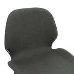 Σκαμπό bar Impel Pakoworld Μεταλλικό Μαύρο-Ύφασμα Ανθρακί