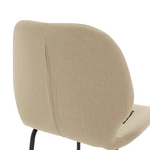 Σκαμπό bar Impel Pakoworld Μεταλλικό Μαύρο-Ύφασμα Μπεζ