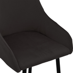 Σκαμπό bar Lithe Pakoworld Μεταλλικό Μαύρο Χρυσό-Βελούδο Μαύρο 47x44x98εκ