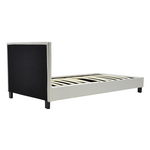 Κρεβάτι Nevil Pakoworld Μονό 100x200 pu Χρώμα Λευκό ματ