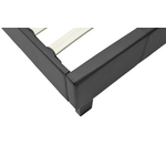 Κρεβάτι Nevil Pakoworld Μονό 100x200 pu Χρώμα Μαύρο ματ