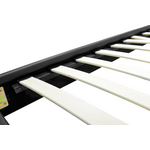 Κρεβάτι Nevil Pakoworld Μονό 100x200 pu Χρώμα Μαύρο ματ