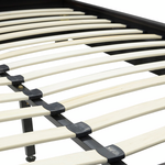 Κρεβάτι Nevil Pakoworld Διπλό 150x200 pu Χρώμα Μαύρο ματ