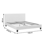 Κρεβάτι Nevil Pakoworld Διπλό 150x200 pu Χρώμα Μαύρο ματ