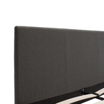 Κρεβάτι Nevil Pakoworld Διπλό 150x200 με Ύφασμα Χρώμα Ανθρακί