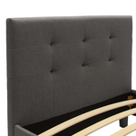 Κρεβάτι Mago Pakoworld Μονό Ύφασμα Ανθρακί 100x200εκ