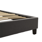 Κρεβάτι Mago Pakoworld Μονό Ύφασμα Ανθρακί 100x200εκ