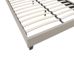 Κρεβάτι Mago Pakoworld Διπλό Ύφασμα Εκρού 150x200εκ