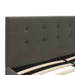 Κρεβάτι Mago Pakoworld Διπλό Ύφασμα Ανθρακί 150x200εκ