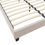 Κρεβάτι Mago Pakoworld Διπλό Ύφασμα Εκρού 160x200εκ