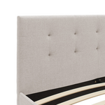 Κρεβάτι Mago Pakoworld Διπλό Ύφασμα Εκρού 160x200εκ