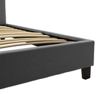 Κρεβάτι Mago Pakoworld Διπλό Ύφασμα Ανθρακί 160x200εκ