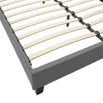 Κρεβάτι Mago Pakoworld Διπλό Ύφασμα Ανθρακί 160x200εκ