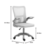 Καρέκλα Γραφείου Εργασίας Annalise Pakoworld Mesh Γκρι 57x53x100εκ