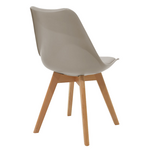 Καρέκλα Gaston Pakoworld pp-pu Γκρι-Φυσικό Πόδι 53.5x48.5x83εκ