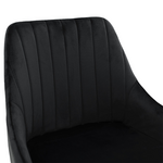 Σκαμπό bar Patrin Pakoworld Μεταλλικό Μαύρο-Βελούδο Μαύρο