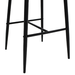 Σκαμπό bar Patrin Pakoworld Μεταλλικό Μαύρο-Βελούδο Μαύρο