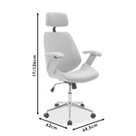 Καρέκλα Γραφείου Διευθυντή Fern Pakoworld pu σε Μαύρη Απόχρωση και Καρυδί Ξύλο 64.5x62x117/123εκ