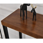 Κονσόλα Nore Pakoworld Φυσικό Ξύλο 35mm Καρυδί-Μαύρο 79x29x85εκ