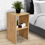 Βοηθητικό Τραπέζι Leofric Pakoworld Μελαμίνης oak 30x30x60εκ
