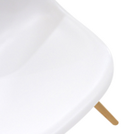 Καρέκλα Julita Pakoworld pp Λευκό-Φυσικό Πόδι 46x50x82εκ