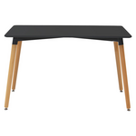 Τραπέζι Natali Pakoworld mdf Μαύρο-Πόδια Φυσικό 120x80x76εκ