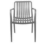 Πολυθρόνα Karmen Pakoworld pp σε Ανθρακί Απόχρωση 58.5x54x80εκ