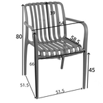 Πολυθρόνα Karmen Pakoworld pp σε Cappucino Απόχρωση 58.5x54x80εκ