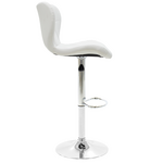 Σκαμπό Μπαρ Coozy Pakoworld pu σε Λευκό Χρώμα Σκελετός Χρωμίου