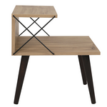 Βοηθητικό Τραπέζι-Κομοδίνο Gather Pakoworld Sonoma-Καρυδί 50x40x55εκ