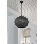 Φωτιστικό Οροφής Μονόφωτο Leshia Pakoworld ε27 Μαύρο Φ38x75εκ